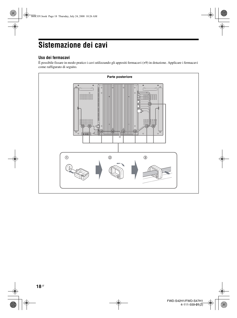 Sistemazione dei cavi | LG LS42F User Manual | Page 236 / 302