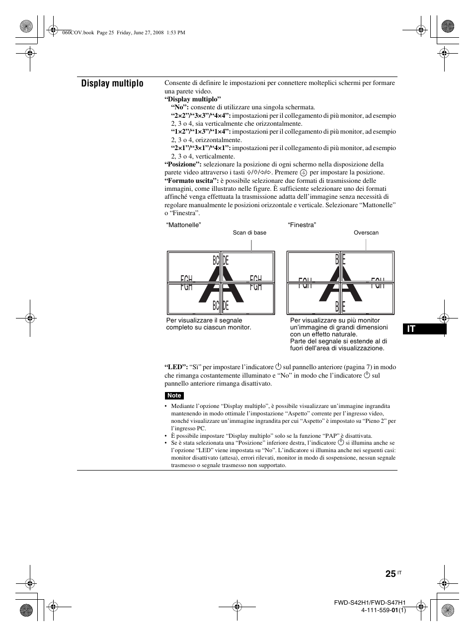 It display multiplo | LG LS42F User Manual | Page 243 / 302