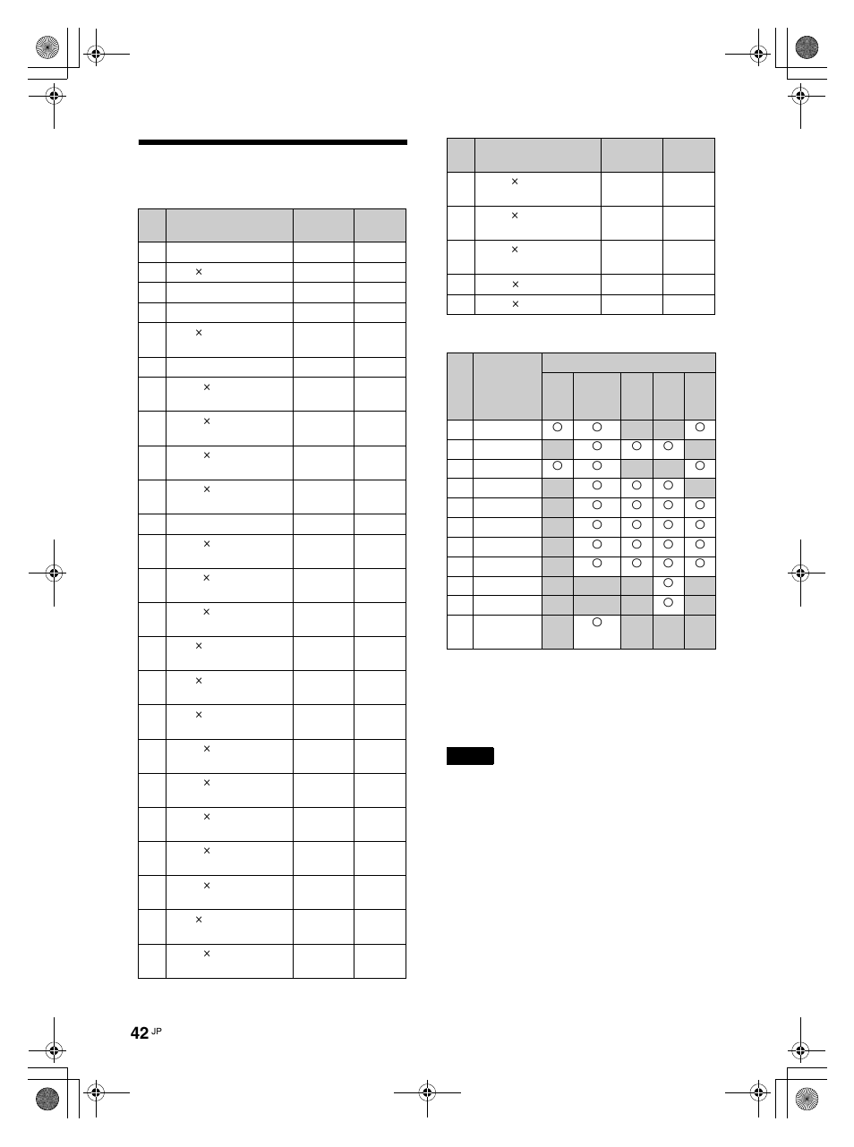 入力信号一覧表 | LG LS42F User Manual | Page 42 / 302