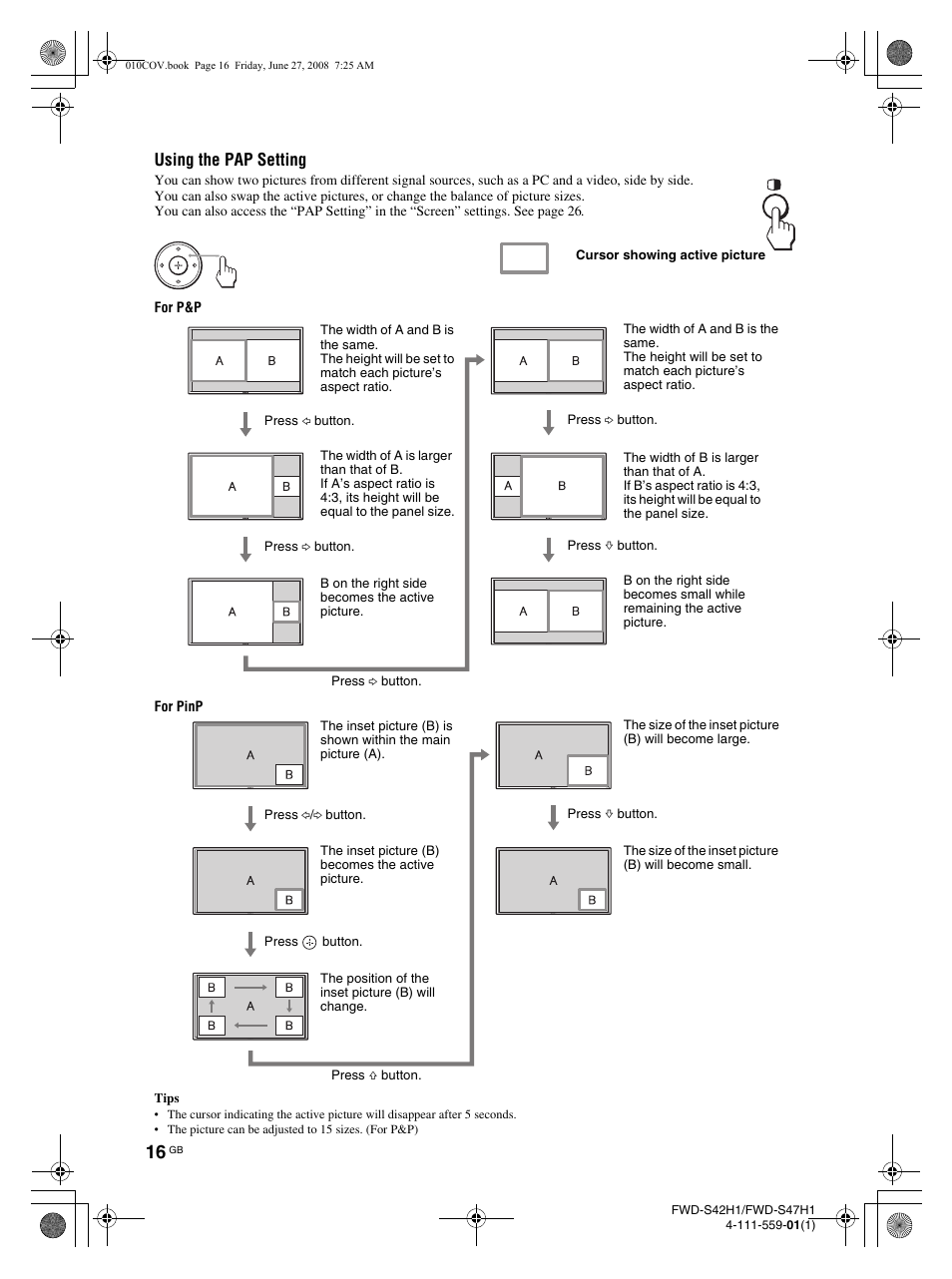 Using the pap setting | LG LS42F User Manual | Page 62 / 302