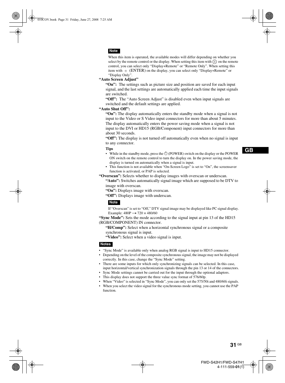 LG LS42F User Manual | Page 77 / 302
