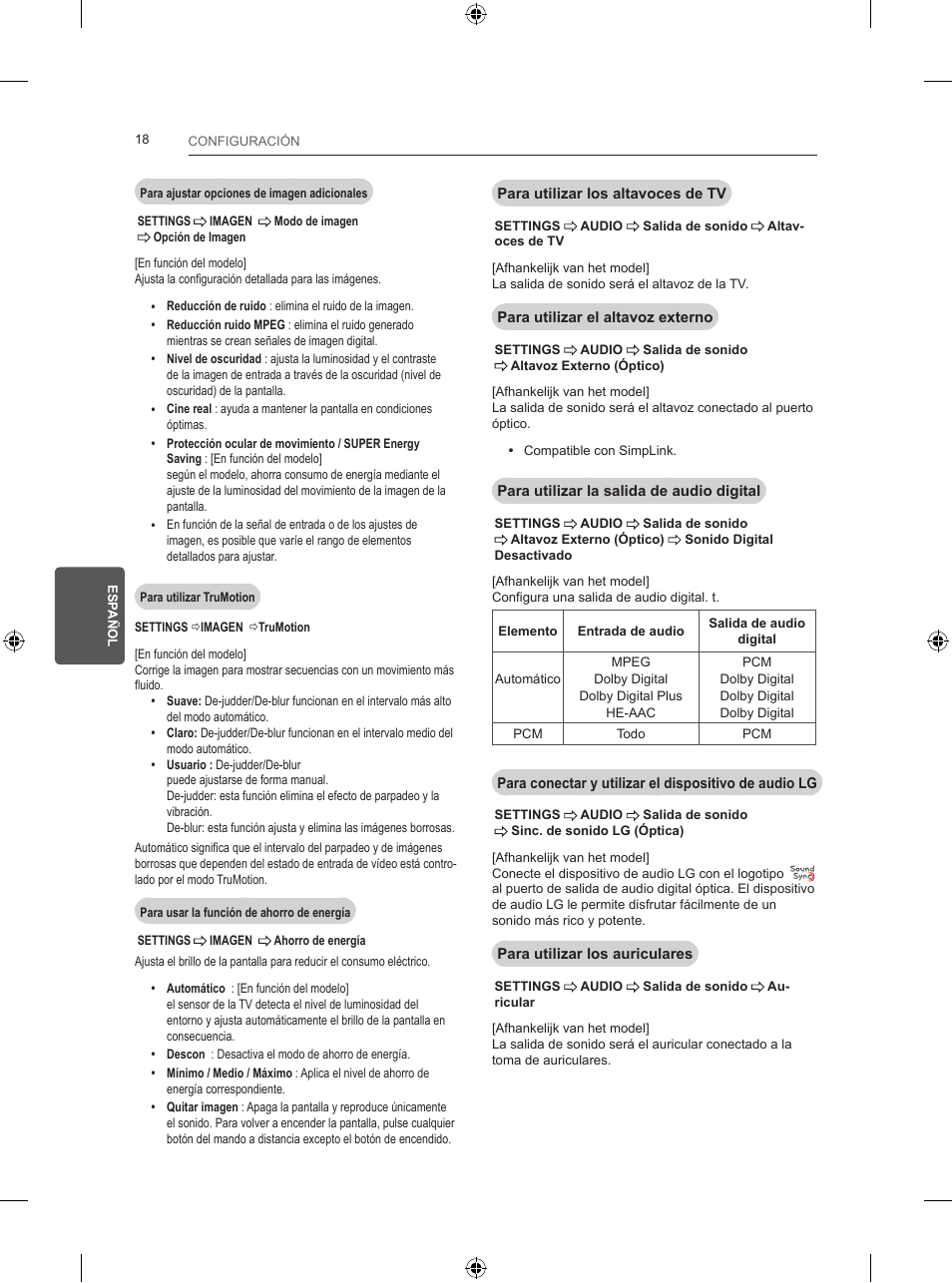 LG 24LB450B User Manual | Page 131 / 231