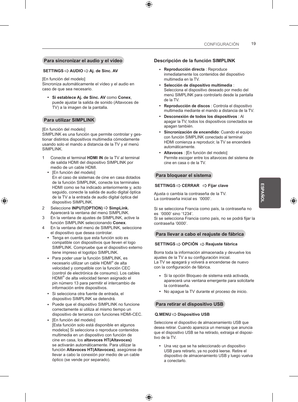 LG 24LB450B User Manual | Page 132 / 231