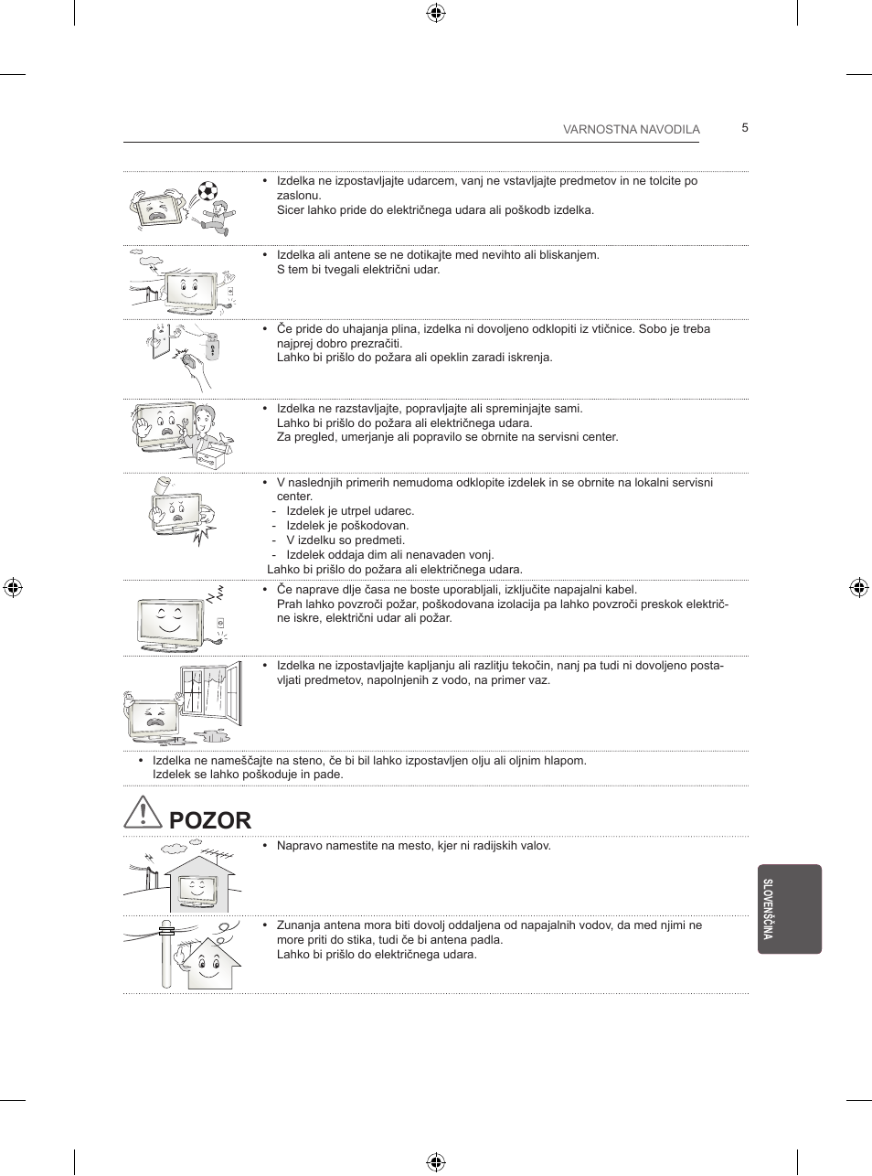 Pozor | LG 24LB450B User Manual | Page 206 / 231