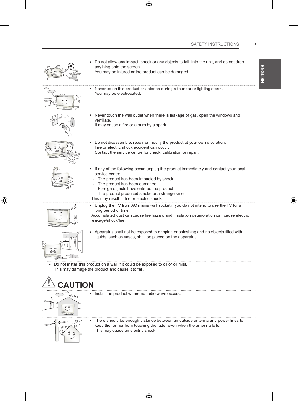 Caution | LG 24LB450B User Manual | Page 26 / 231