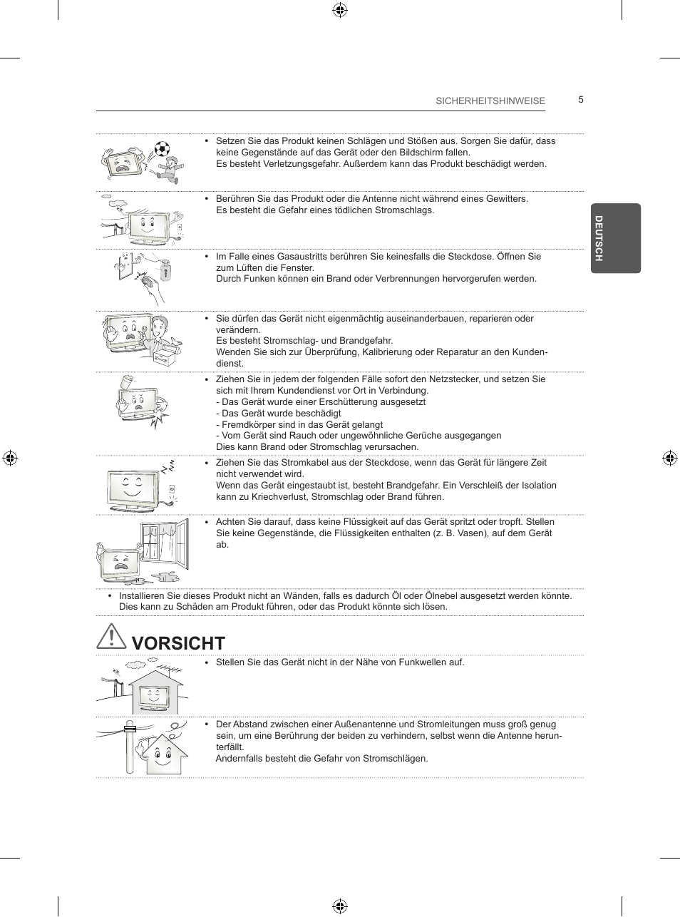 Vorsicht | LG 24LB450B User Manual | Page 48 / 231