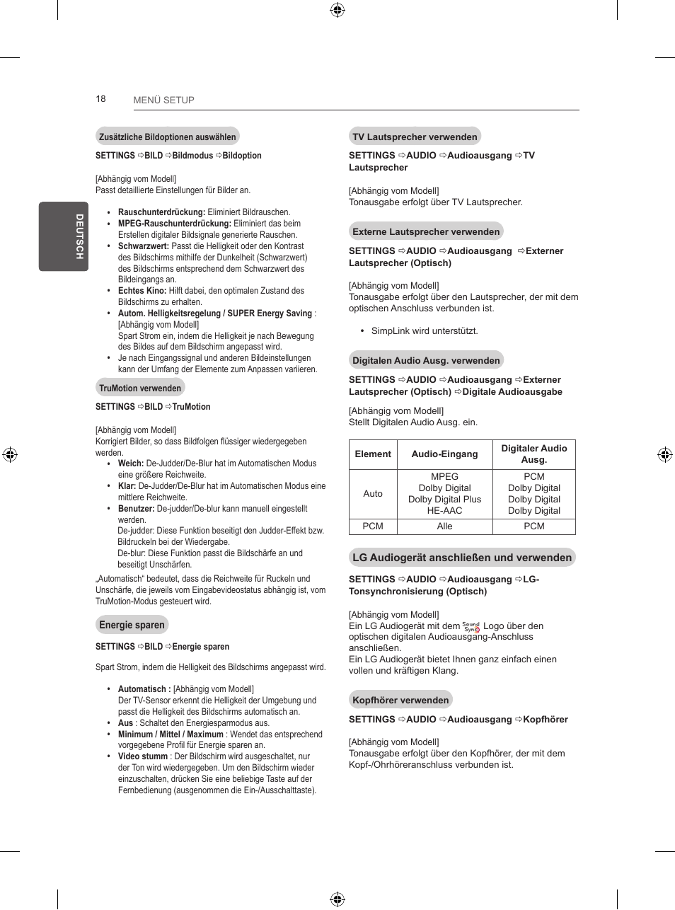 LG 24LB450B User Manual | Page 61 / 231