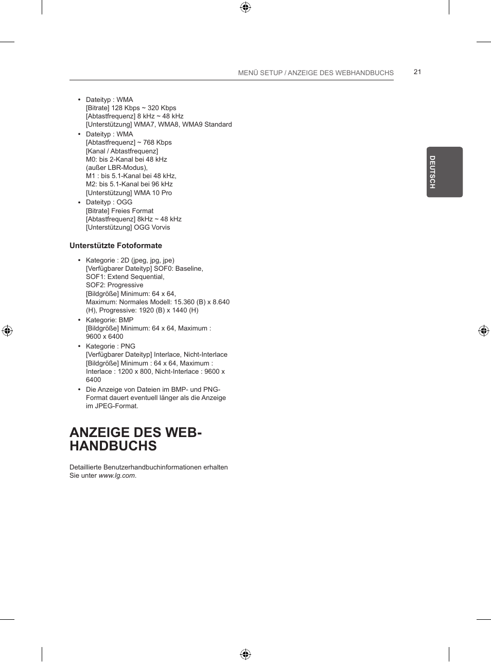 Anzeige des web- handbuchs | LG 24LB450B User Manual | Page 64 / 231