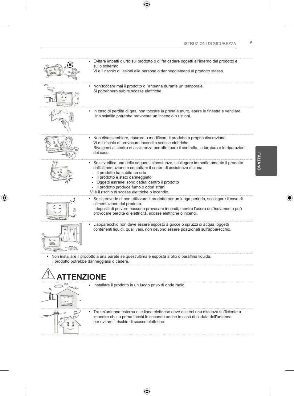 Attenzione | LG 24LB450B User Manual | Page 92 / 231