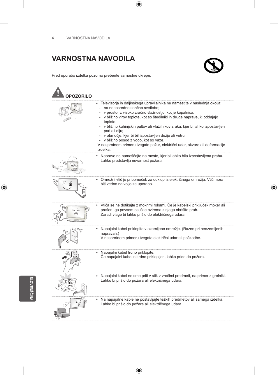 Varnostna navodila | LG 55UB830V User Manual | Page 273 / 303