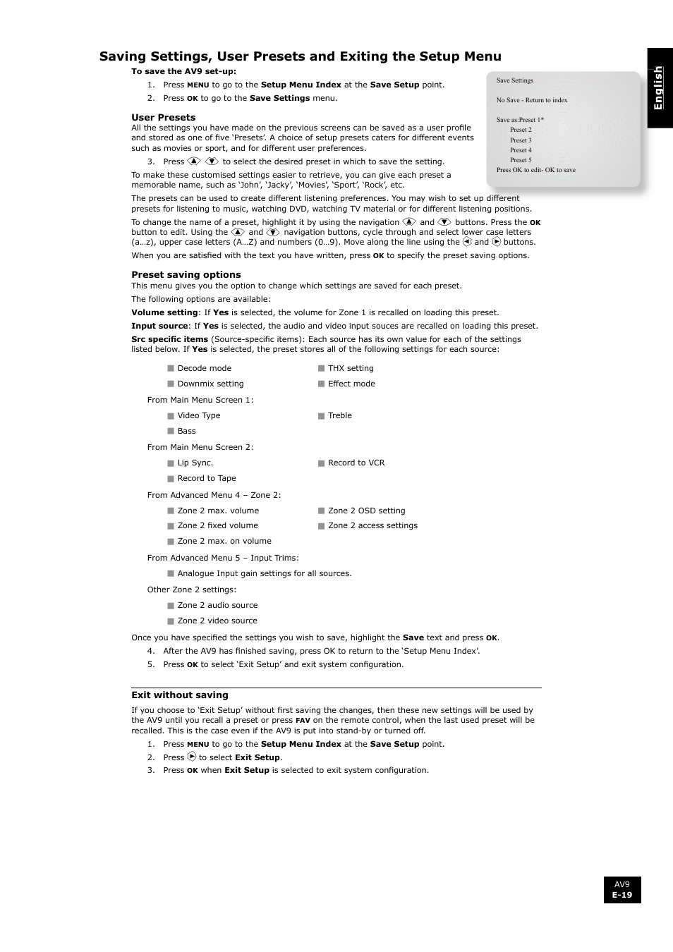 Arcam FMJ AV9 User Manual | Page 19 / 54