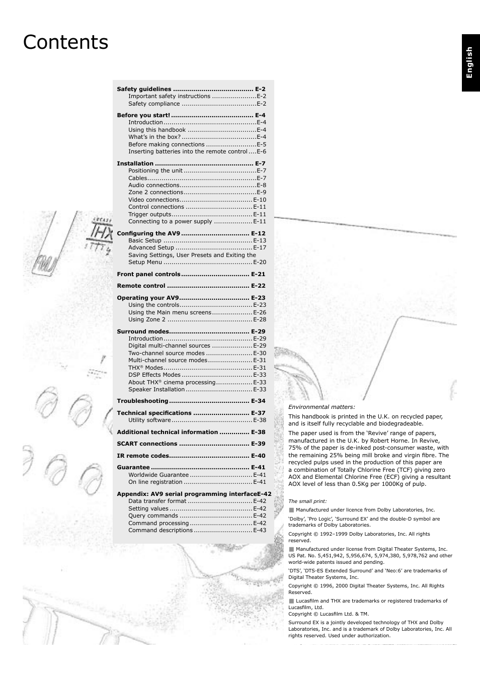 Arcam FMJ AV9 User Manual | Page 3 / 54