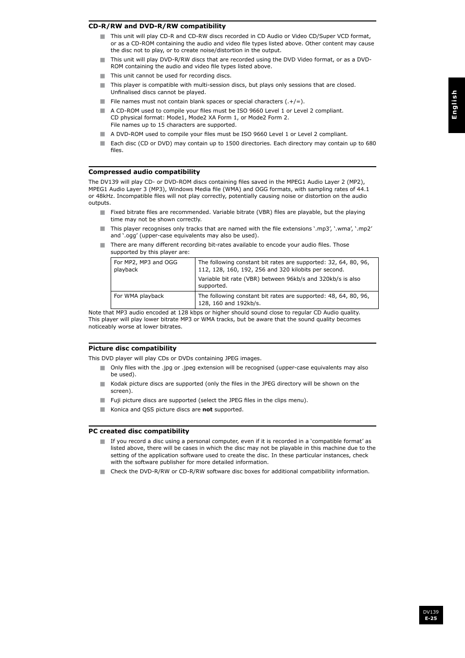 Arcam FMJ DV139 User Manual | Page 25 / 26