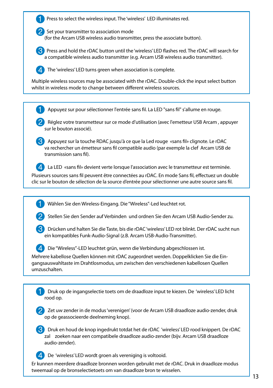 Arcam FMJ rDAC User Manual | Page 13 / 20