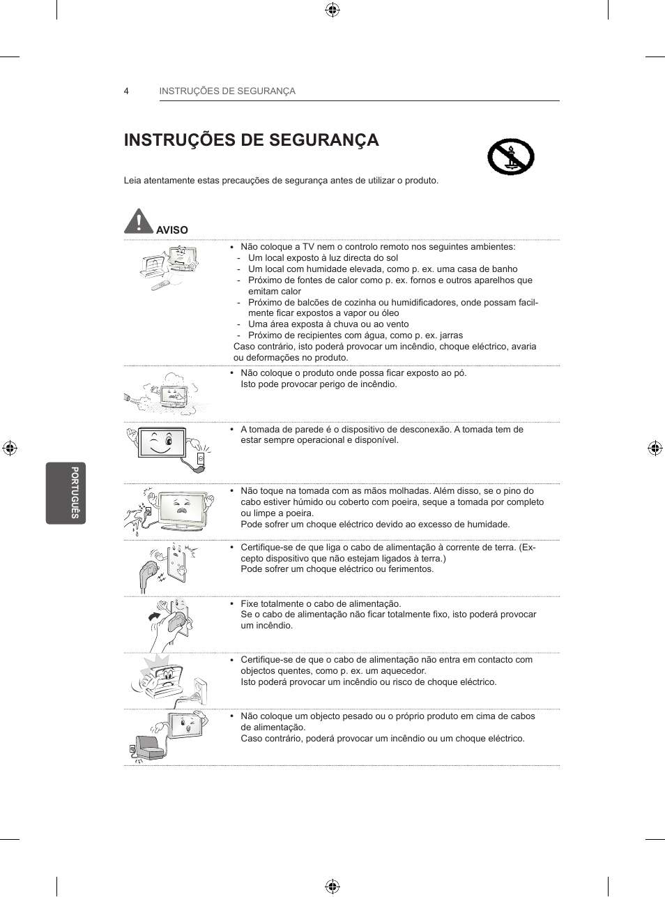 Instruções de segurança | LG 55UB820V User Manual | Page 189 / 303