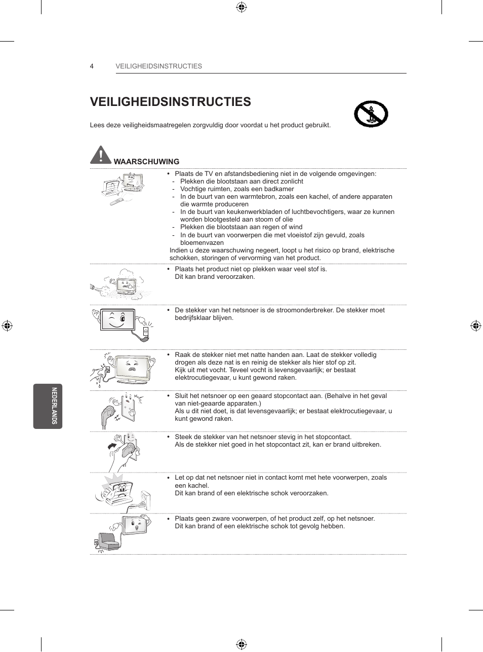 Veiligheidsinstructies | LG 55UB820V User Manual | Page 217 / 303