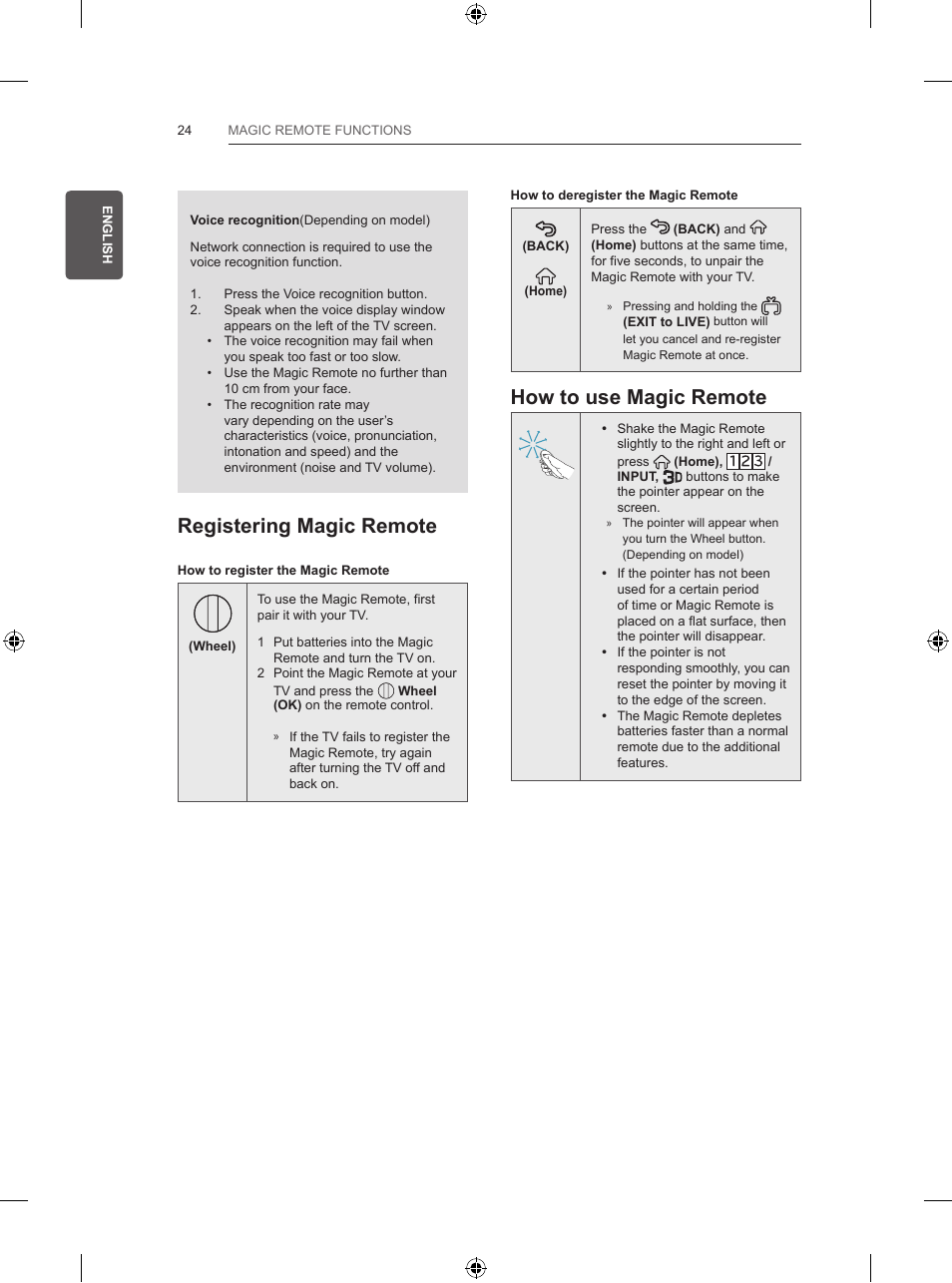 How to use magic remote, Registering magic remote | LG 55UB820V User Manual | Page 65 / 303