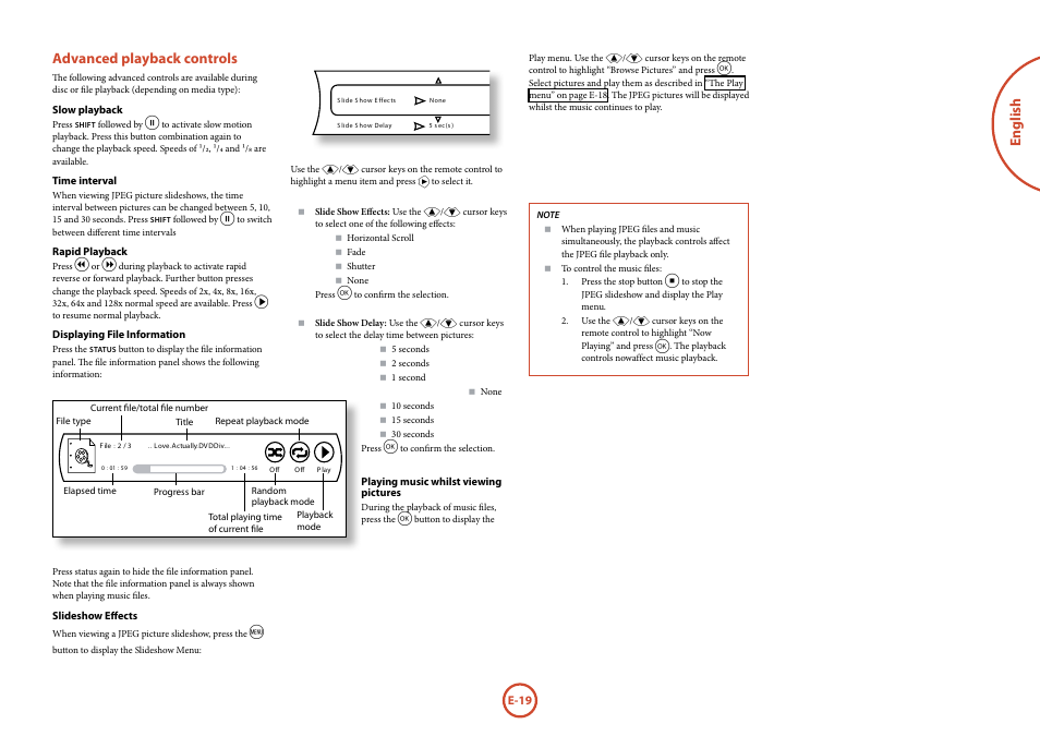 English, Advanced playback controls | Arcam FMJ BDP100 User Manual | Page 21 / 148