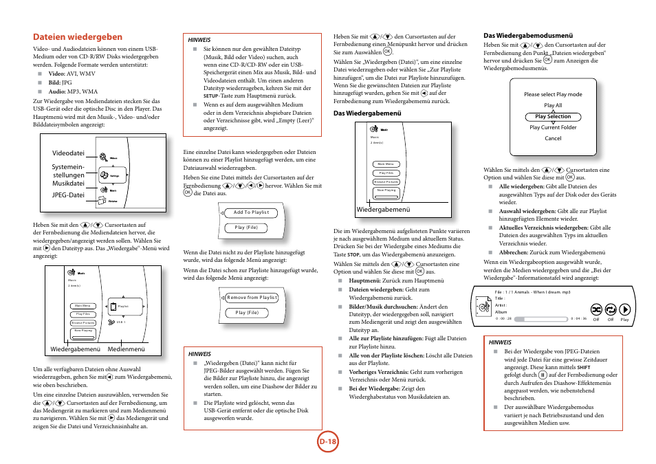 Dateien wiedergeben | Arcam FMJ BDP100 User Manual | Page 90 / 148