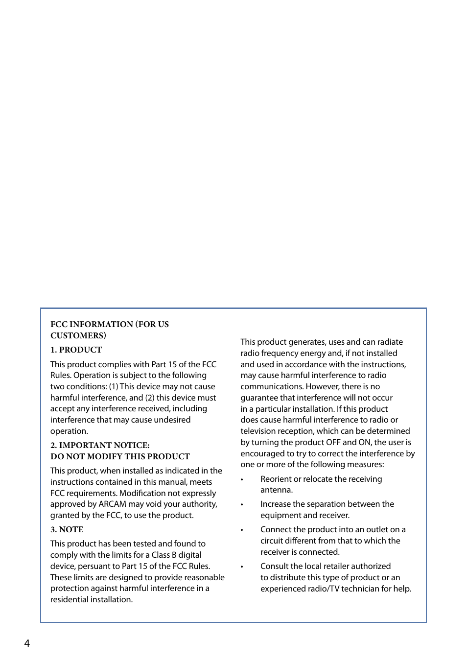 Arcam FMJ rPAC User Manual | Page 6 / 22