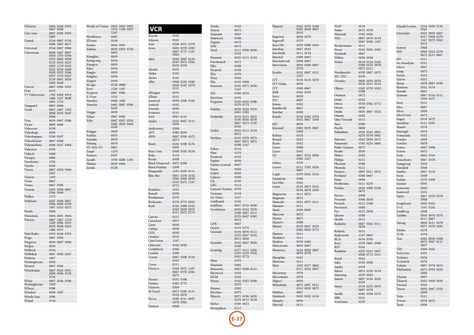 E-37 | Arcam FMJ BDP300 User Manual | Page 39 / 46