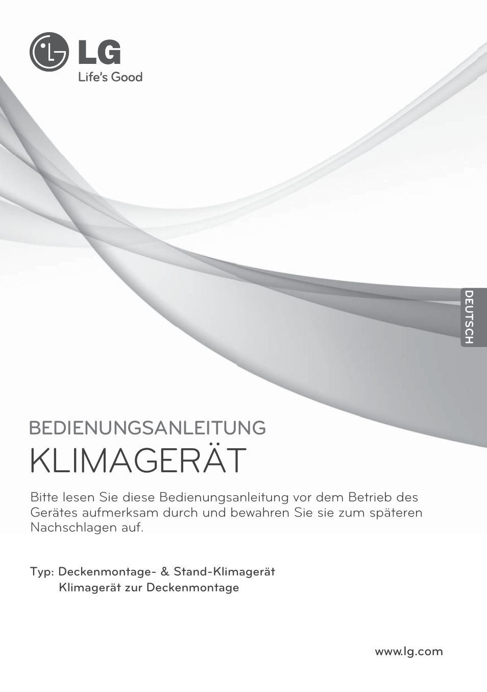 Klimagerät, Bedienungsanleitung | LG CV09 User Manual | Page 105 / 209