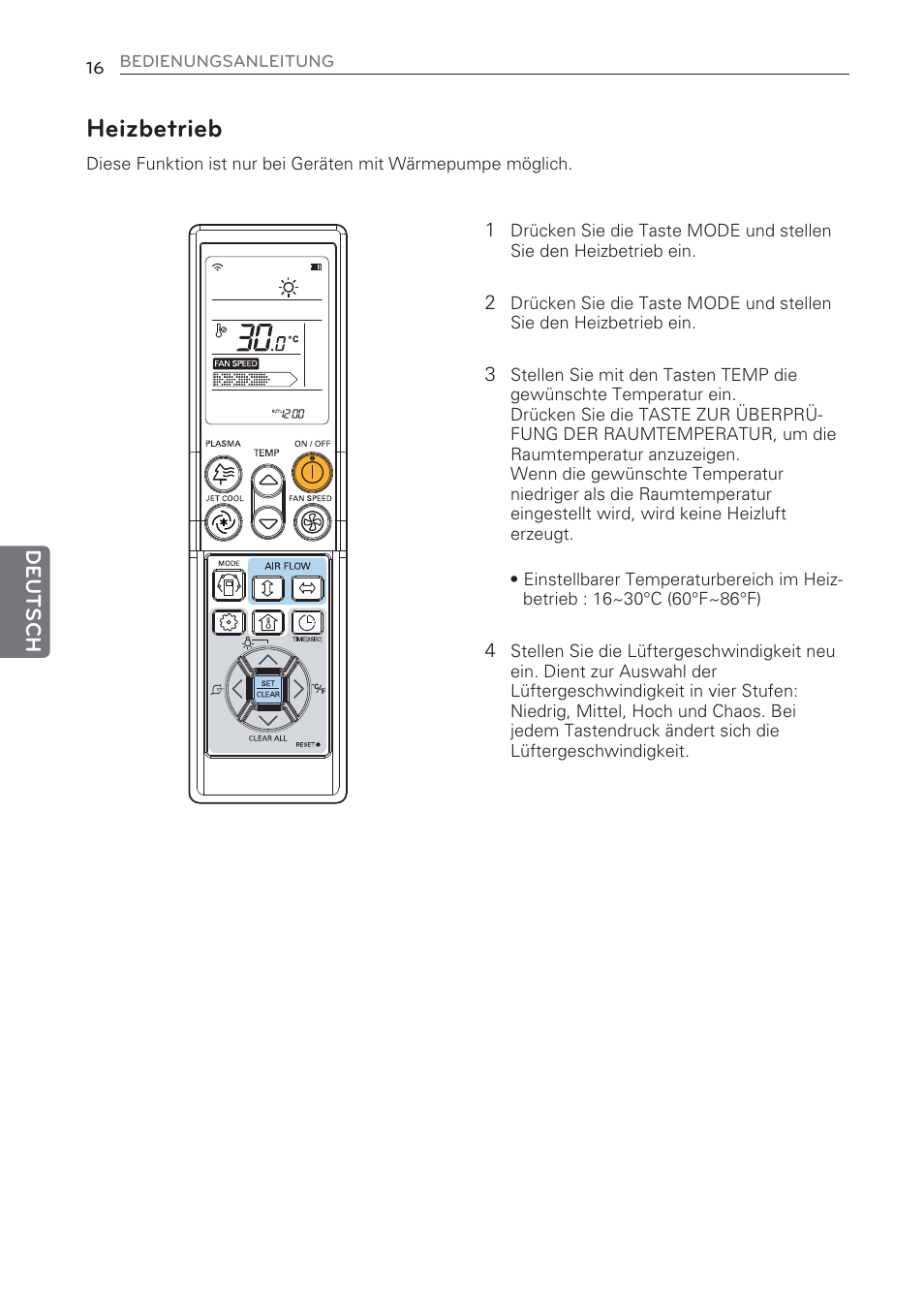Heizbetrieb | LG CV09 User Manual | Page 120 / 209