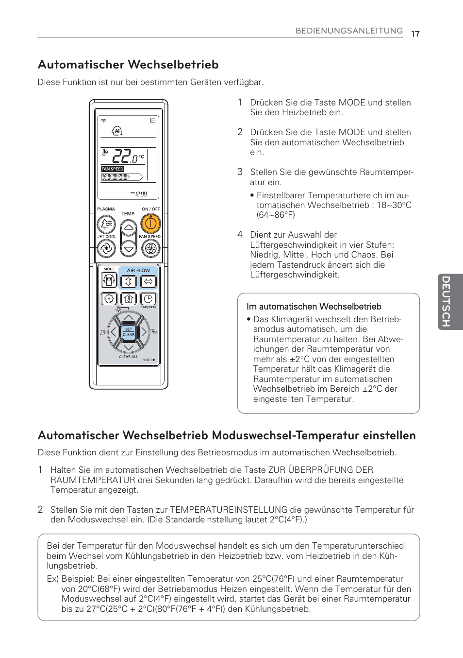 Automatischer wechselbetrieb | LG CV09 User Manual | Page 121 / 209