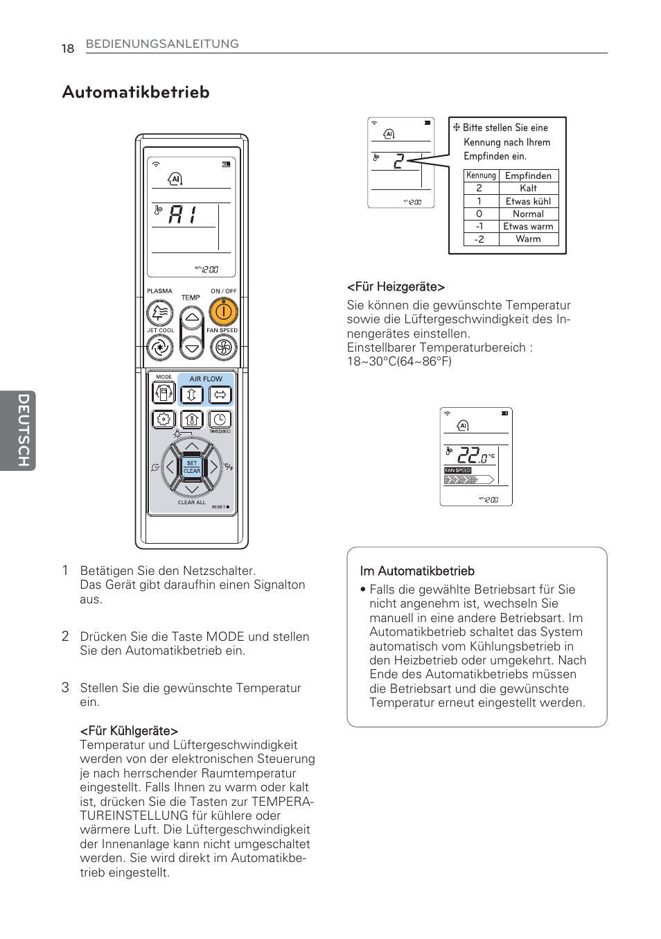 Automatikbetrieb, Deutsch | LG CV09 User Manual | Page 122 / 209