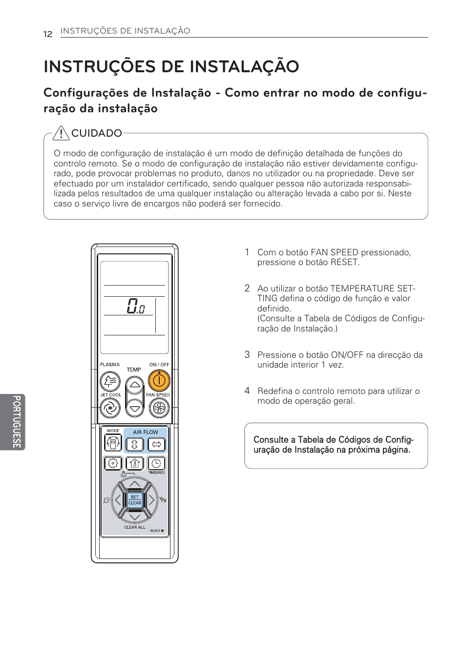 Instruções de instalação | LG CV09 User Manual | Page 168 / 209
