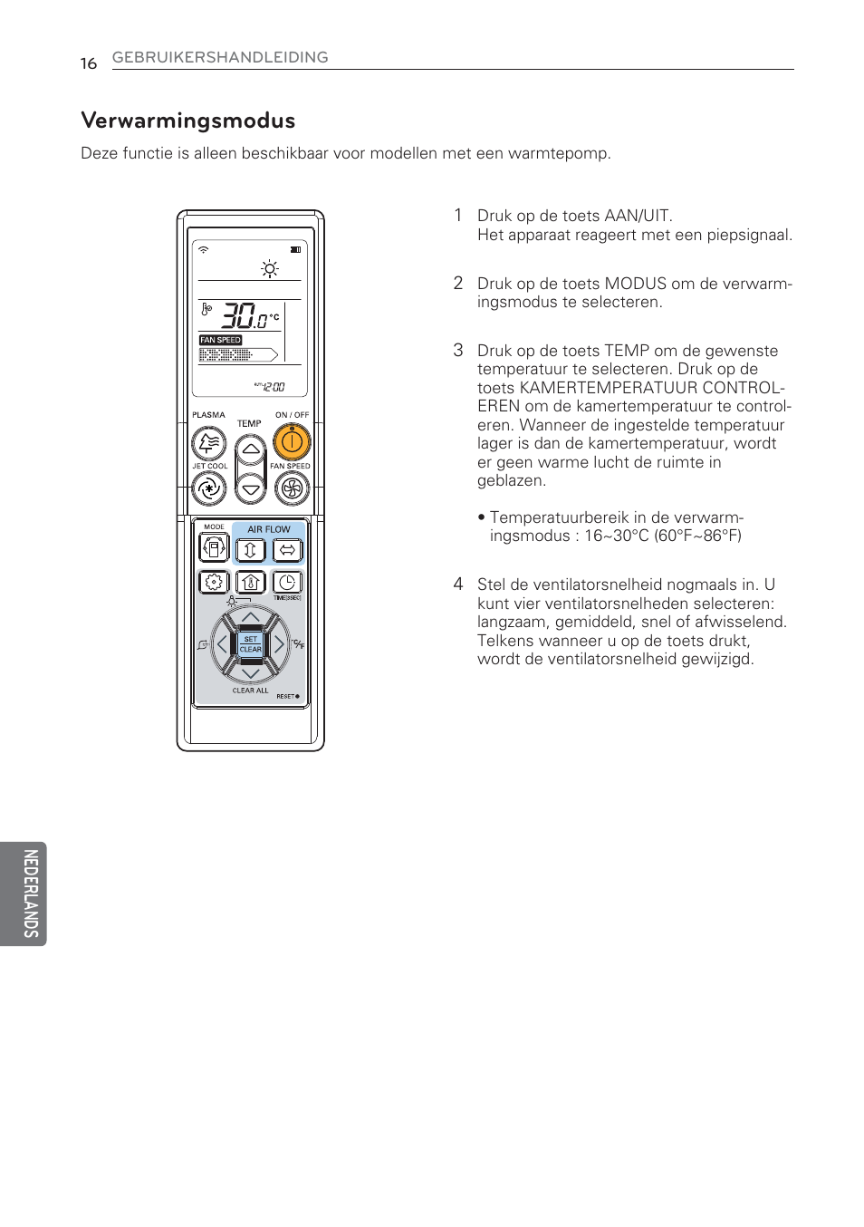 Verwarmingsmodus | LG CV09 User Manual | Page 198 / 209