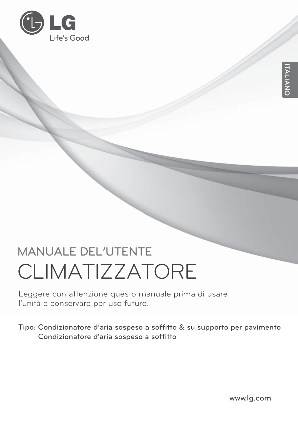 Climatizzatore, Manuale del’utente | LG CV09 User Manual | Page 27 / 209