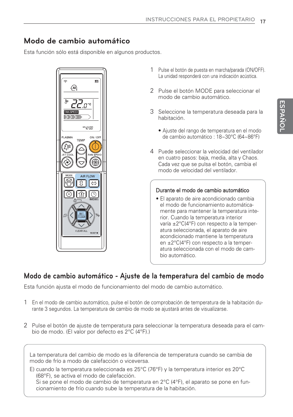 Modo de cambio automático | LG CV09 User Manual | Page 69 / 209