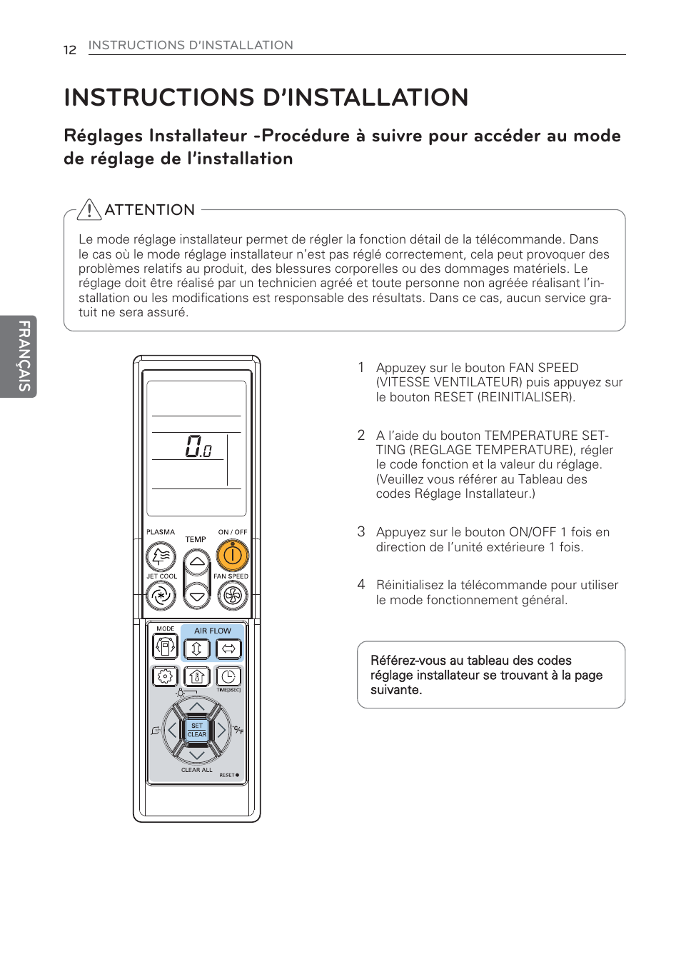 Instructions d’installation | LG CV09 User Manual | Page 90 / 209