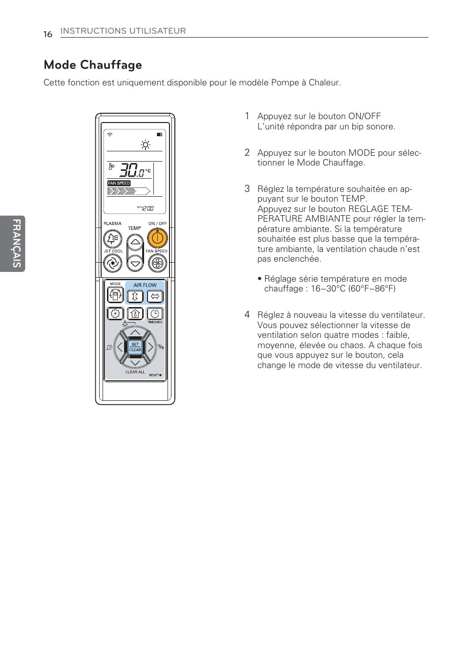 Mode chauffage | LG CV09 User Manual | Page 94 / 209