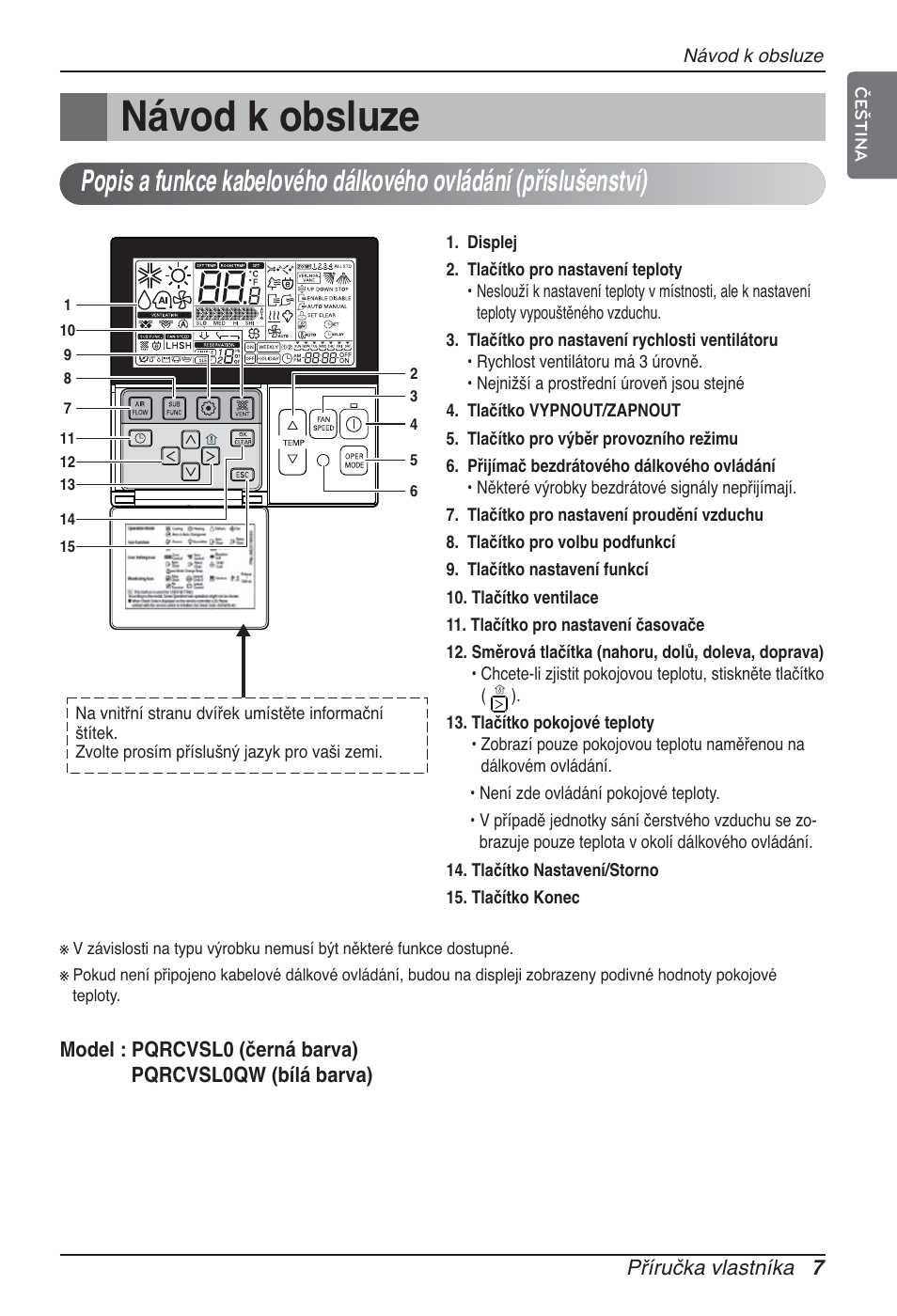 Návod k obsluze | LG ARNU12GBHA2 User Manual | Page 115 / 193