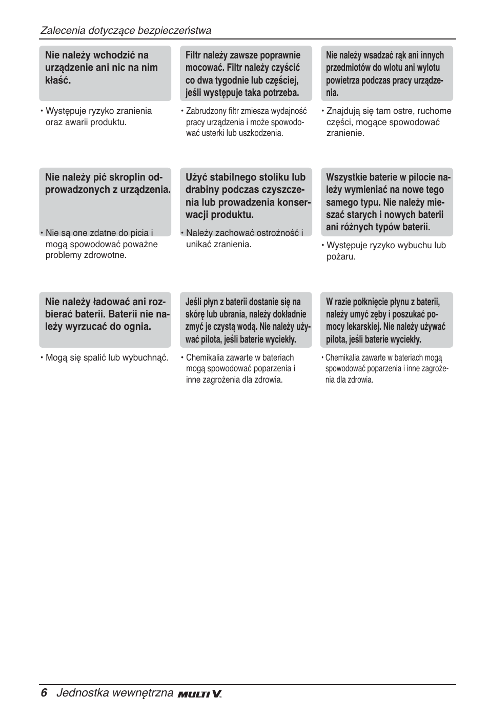 6 jednostka wewnętrzna | LG ARNU09GTUC2 User Manual | Page 134 / 273