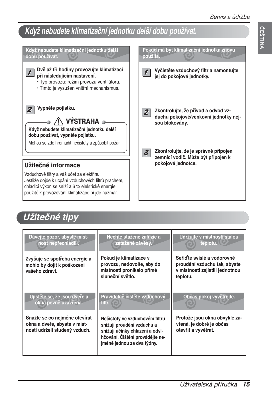 Výstraha | LG ARNU09GTUC2 User Manual | Page 175 / 273