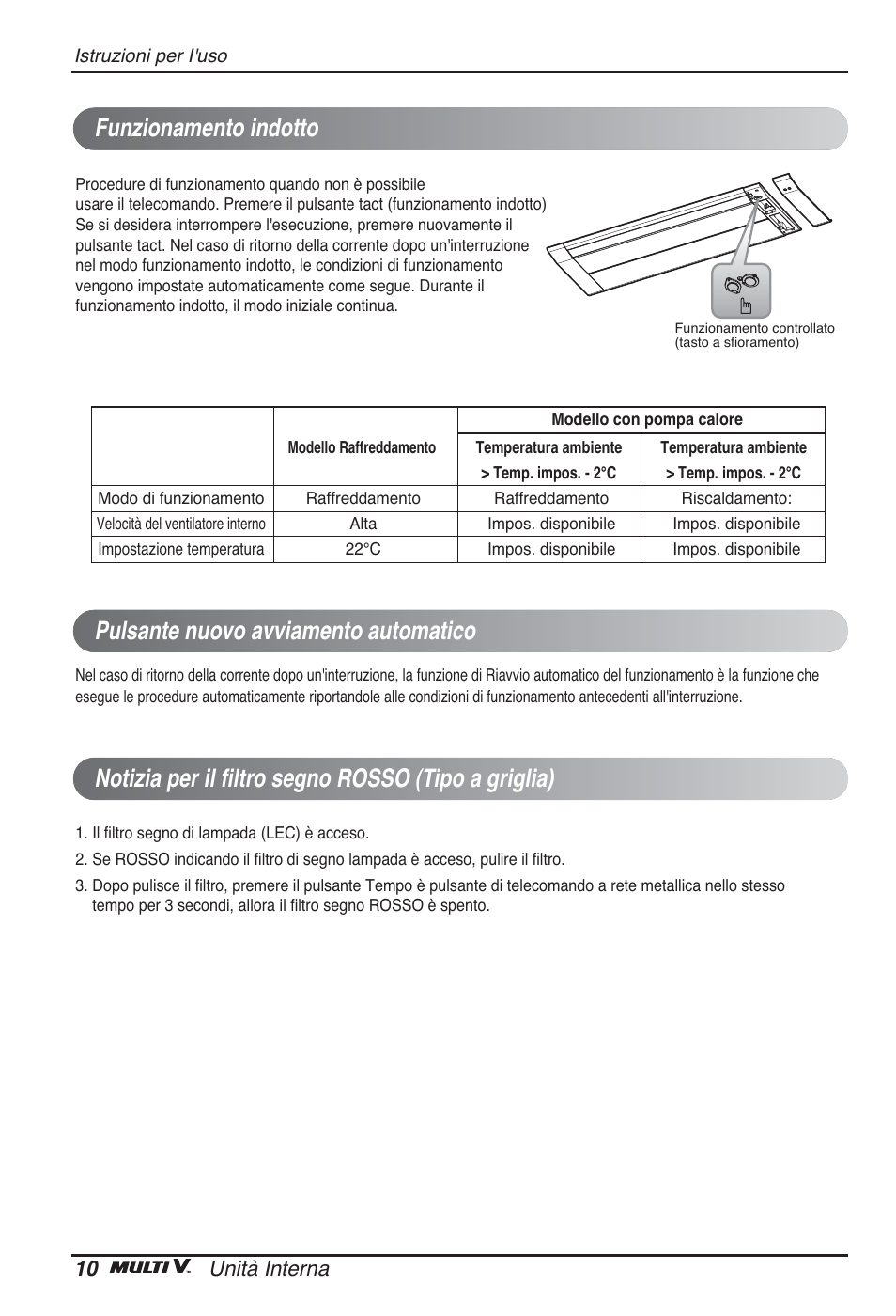 10 unità interna | LG ARNU09GTUC2 User Manual | Page 26 / 273