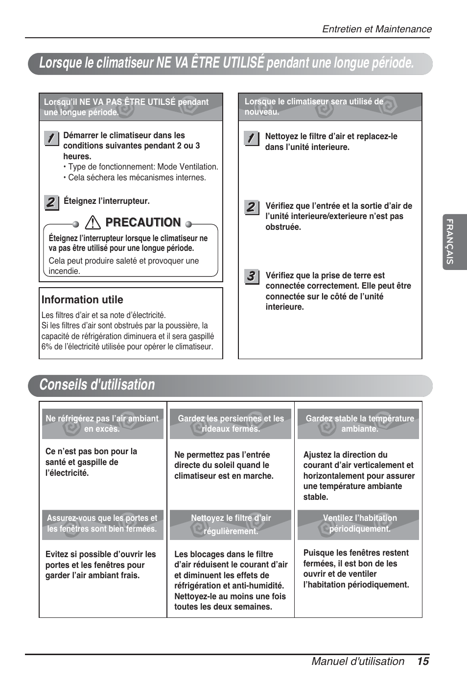 Precaution | LG ARNU09GTUC2 User Manual | Page 63 / 273