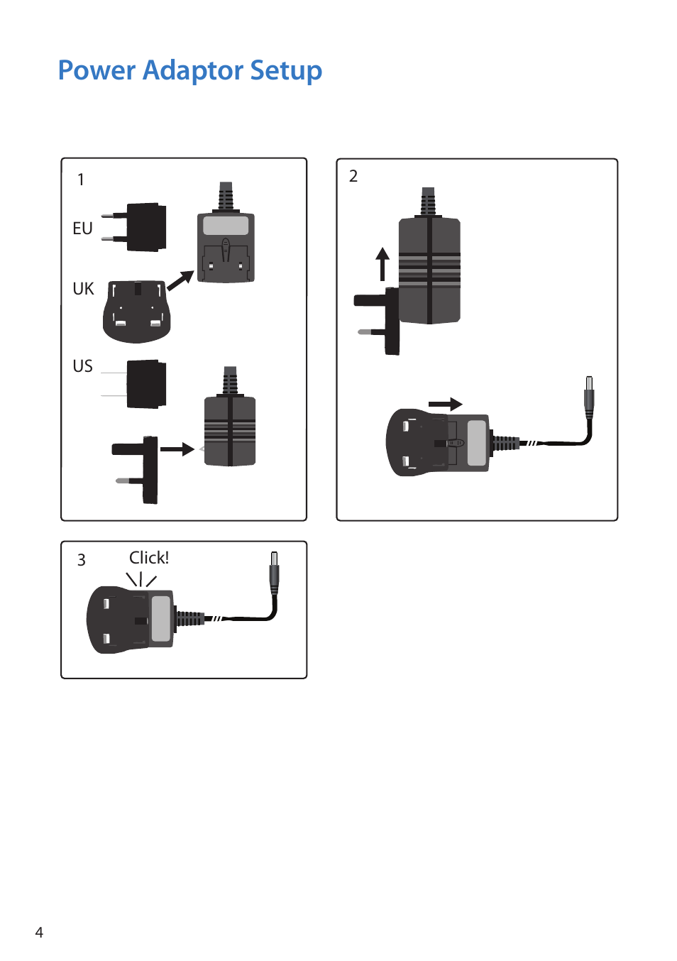 Power adaptor setup | Arcam Doxx irDock User Manual | Page 4 / 32