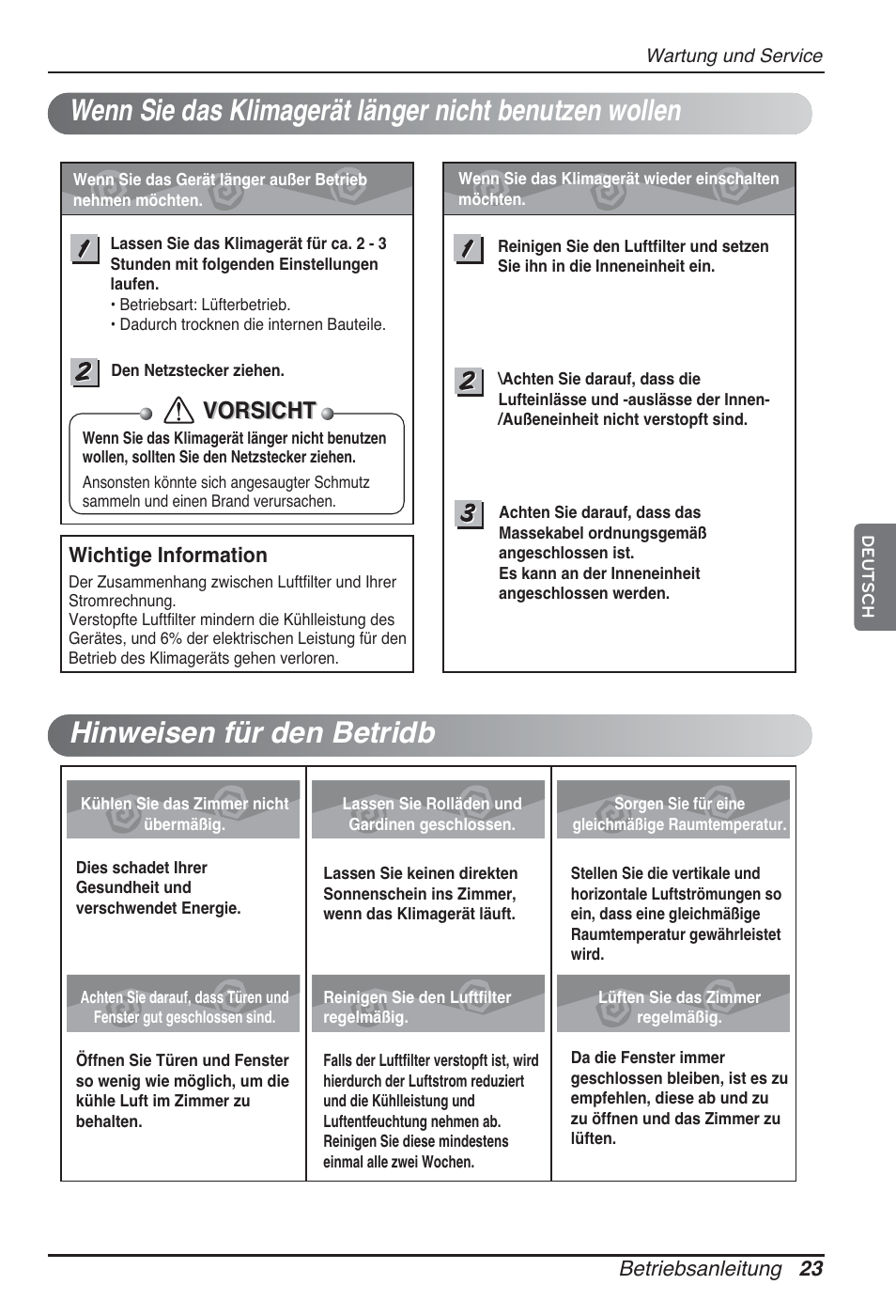 Vorsicht | LG CB09L User Manual | Page 119 / 193