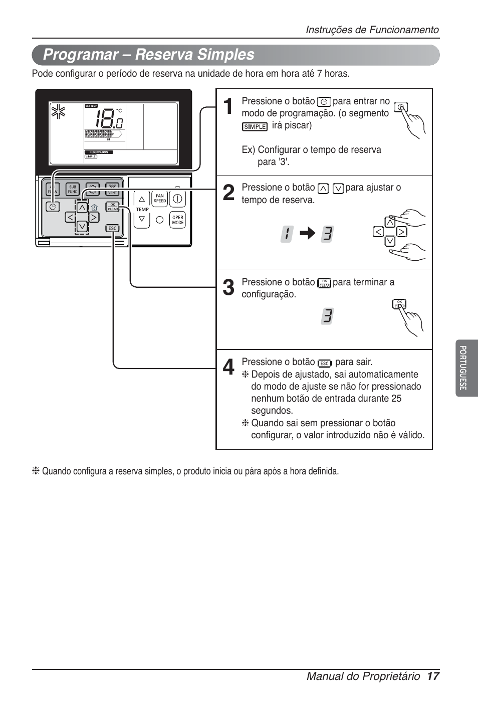 Programar – reserva simples | LG CB09L User Manual | Page 137 / 193