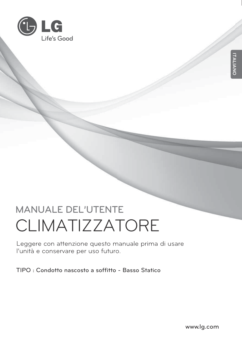 Climatizzatore, Manuale del’utente | LG CB09L User Manual | Page 25 / 193