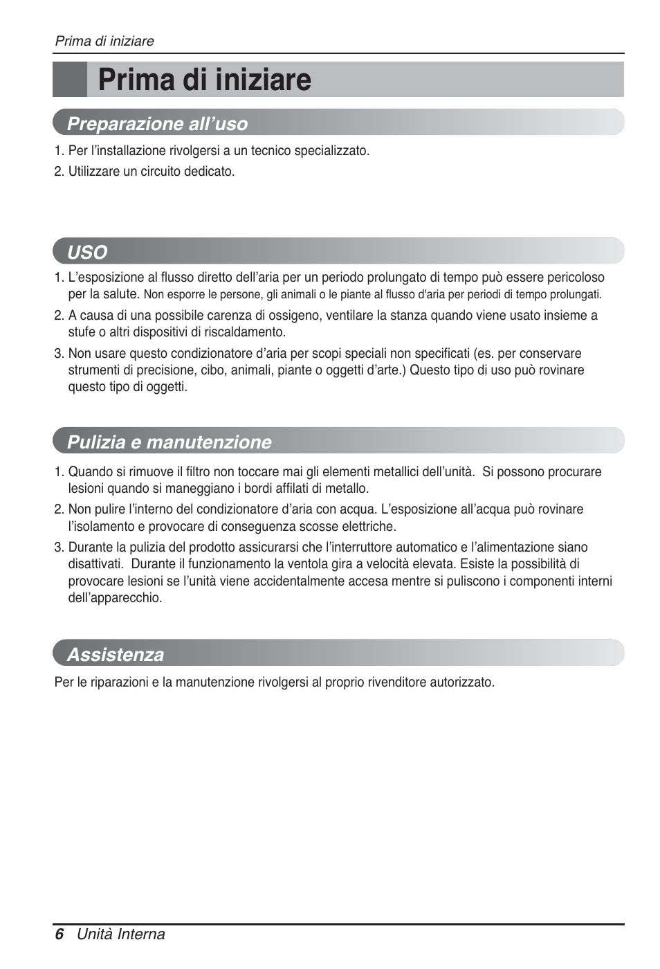 Prima di iniziare | LG CB09L User Manual | Page 30 / 193