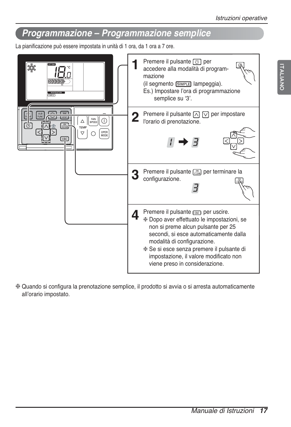 Programmazione – programmazione semplice | LG CB09L User Manual | Page 41 / 193