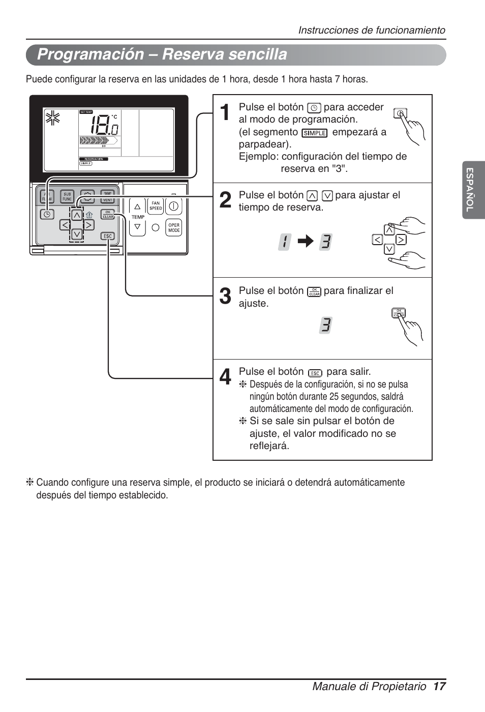 Programación – reserva sencilla | LG CB09L User Manual | Page 65 / 193