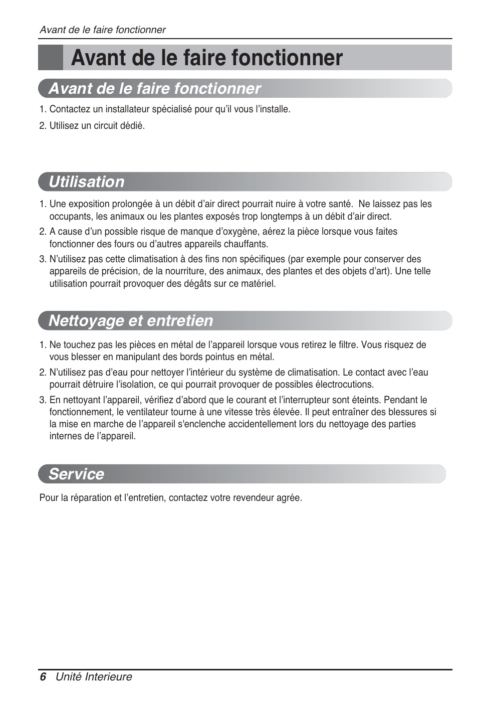 Avant de le faire fonctionner | LG CB09L User Manual | Page 78 / 193