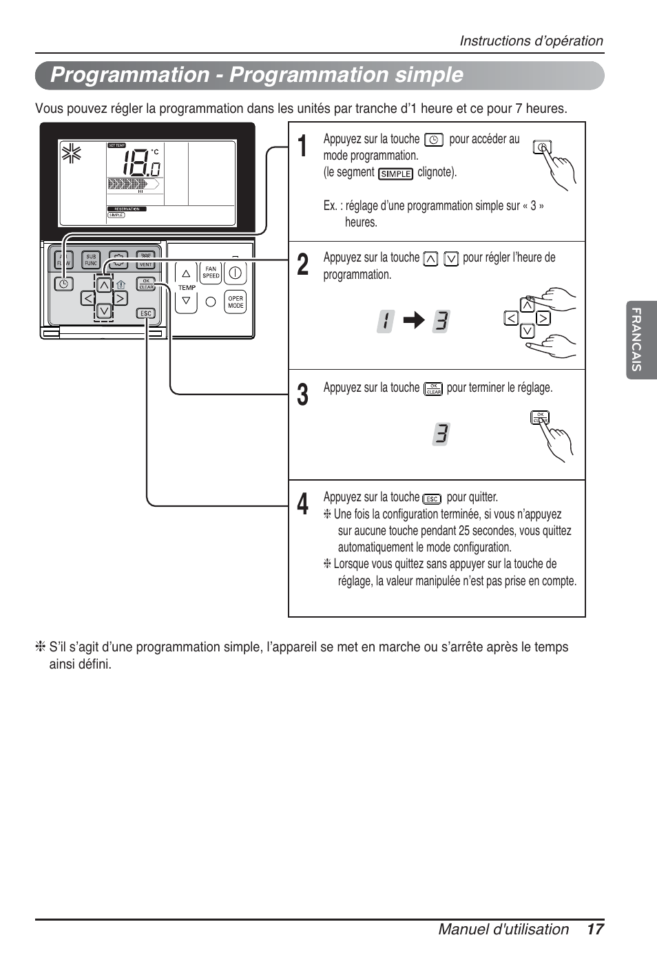 Programmation - programmation simple | LG CB09L User Manual | Page 89 / 193