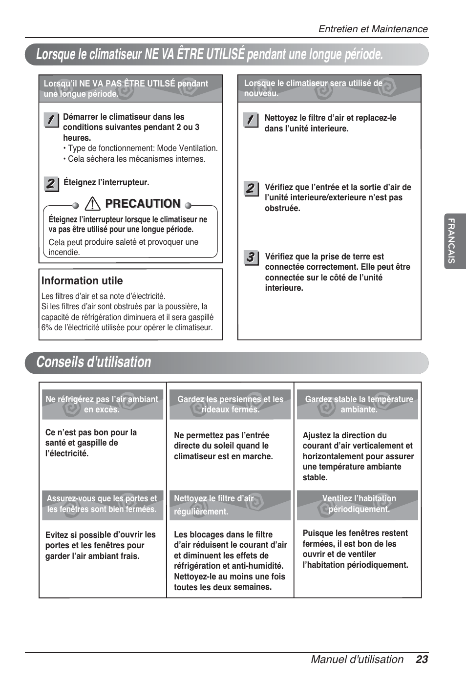 Precaution | LG CB09L User Manual | Page 95 / 193